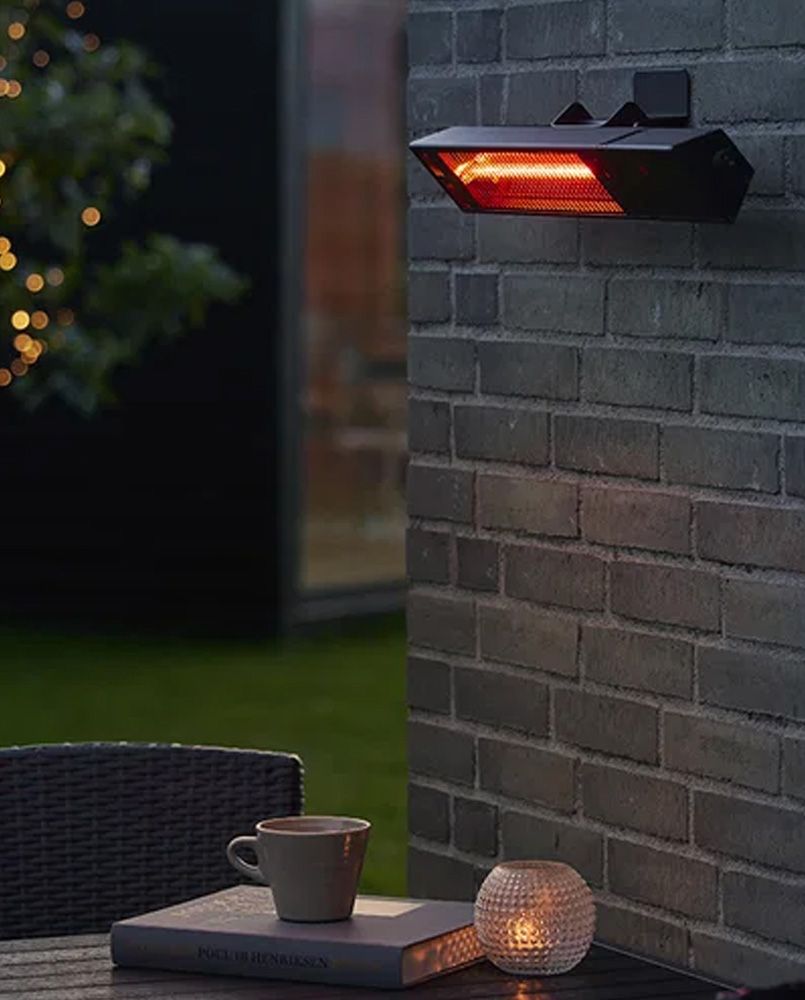 Nordic Sense Terrassevarmer for vegg 1500 watt Svart