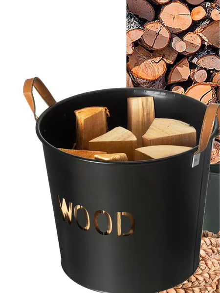 Hovedbilde Wood Vedkurv i metall