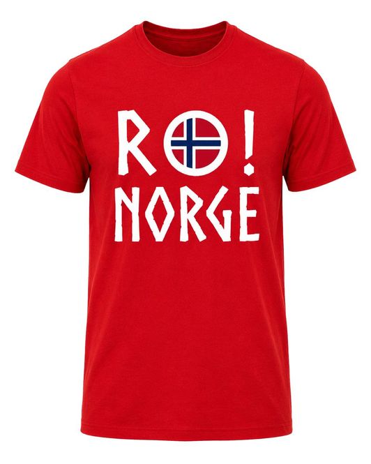 Hovedbilde RO! Norge t-shirt i rød - Perfekt til fotball-VM