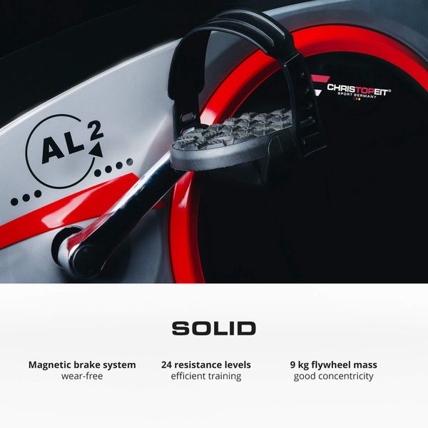 Hovedbilde AL 2 trimsykkel sølv - Ergometer trimsykkel i særklasse!