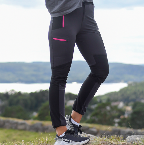 Hovedbilde Storhøi Turbukse Dame Grey med rosa zip