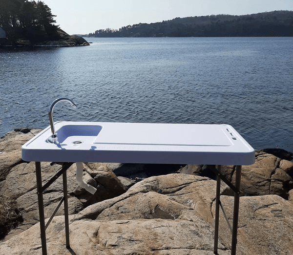 Hovedbilde Fiske- / sløyebord m vask og spyleslange  - Utekjøkken