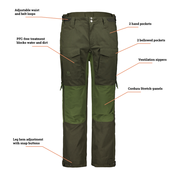 Hovedbilde Alaska Ranger Cordura Ms Bukser, Hunter Green