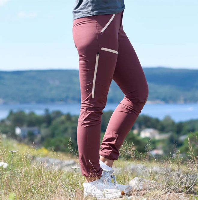 Hovedbilde Storronden Turbukse Dame Burgundy Peach zip