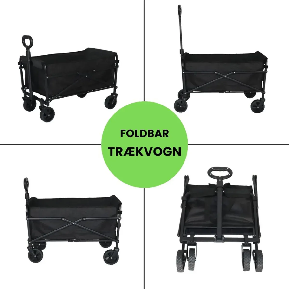 Sammenleggbar vogn til camping eller hagen