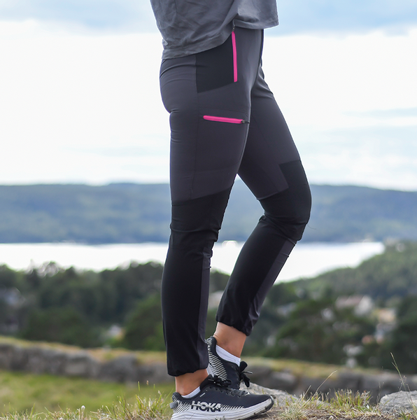 Hovedbilde Storhøi Turbukse Dame Grey med rosa zip